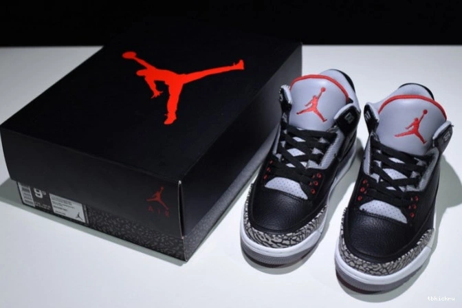 Rep TBkick Air 3 854262-001 Black Jordan Cement 0811